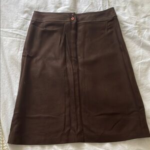 Vintage Brown Pencil Skirt Size 6 28” Waist